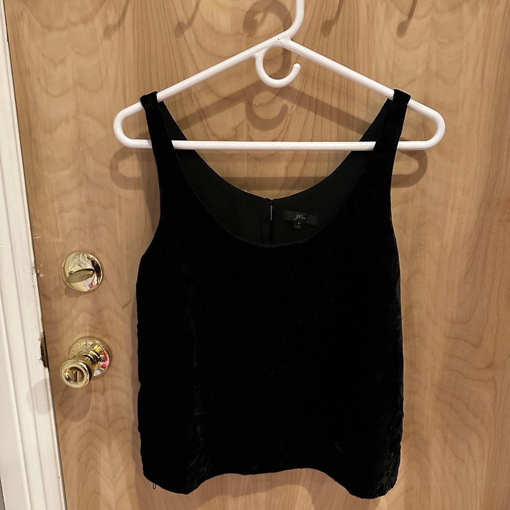 Size 8 Jcrew black velvet top